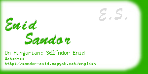 enid sandor business card